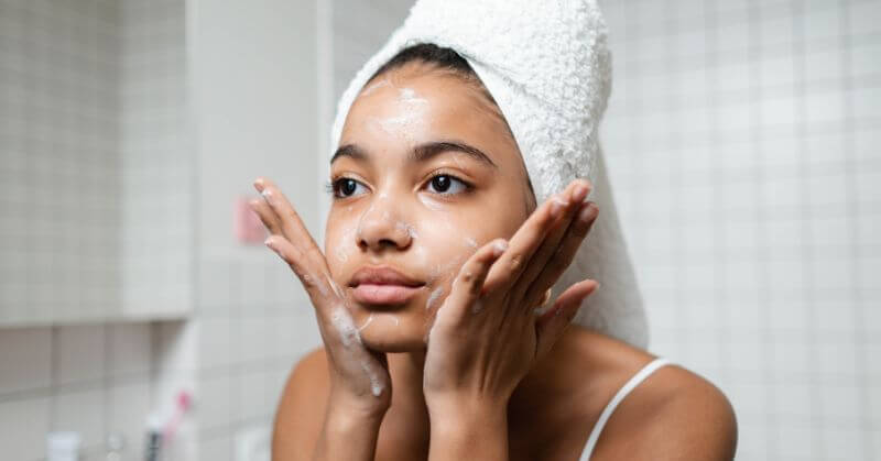 Skincare routine for women