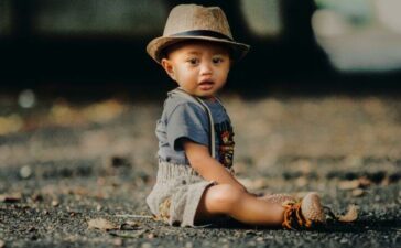 Cute baby boy with hat