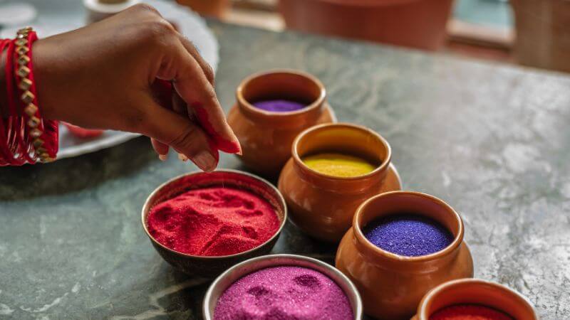 Rangoli colours