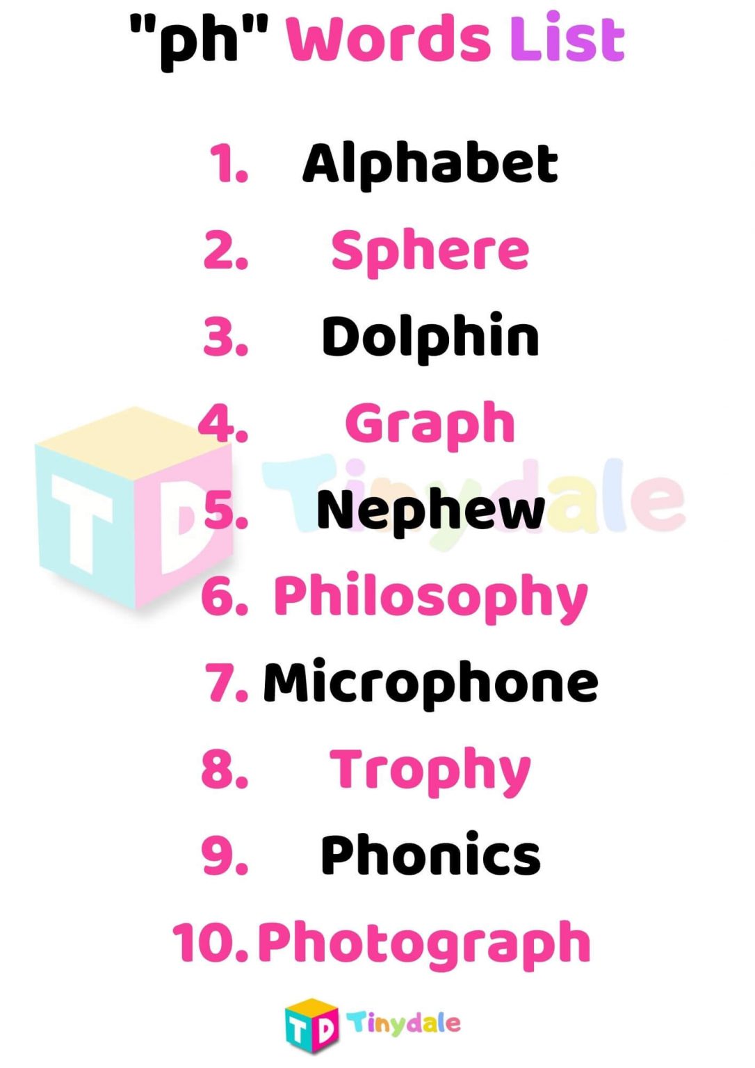 Ph Words List For Children