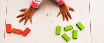 Number bond with wooden blocks