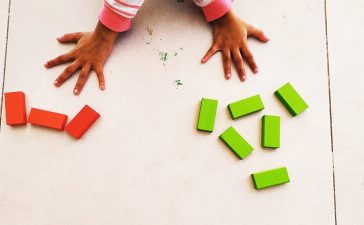 Number bond with wooden blocks